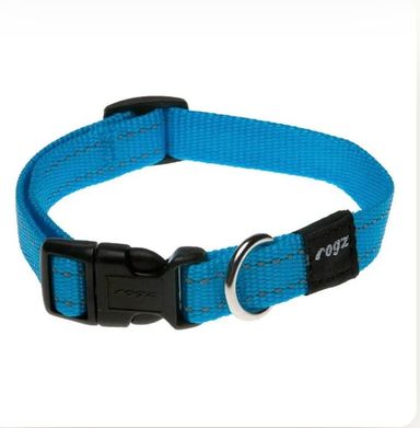 ROGZ  UTILITY CLASSIC COLLAR (M) TERQUOISE REFLECTIVE (M)