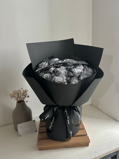 19 Stalk Soap Rose Bouquet (Dimensional Embossing Paper) 