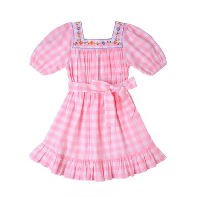 *Pre-order* Solange Embroidered Dress (Vichy)