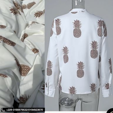 Tissu crêpe vintage ananas 🍍 