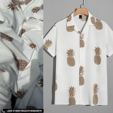 Tissu crêpe vintage ananas 🍍 