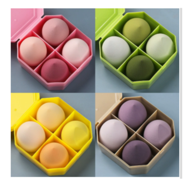 Make Up Sponge 4 pcs Set (Color box) 4 colors Sets of 24 box Can choose color