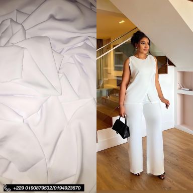 Tissu crepe uni jokoso couleur blanc 