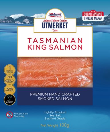 Smoked Salmon 100gr (Tasmanian King) 