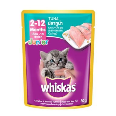 WHISKAS JUNIOR TUNA 80G