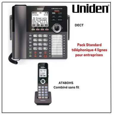 Uniden Standard téléphonique sans fil 4 Lignes Console Principale  AT4801