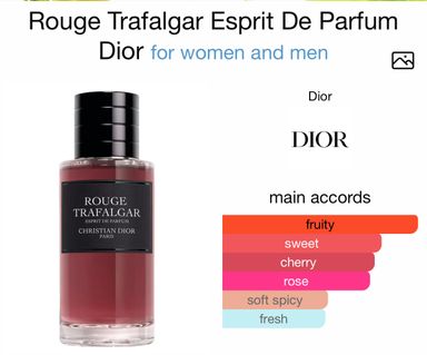 Perfume Dior - rouge Trafalgar espírit de perfume 