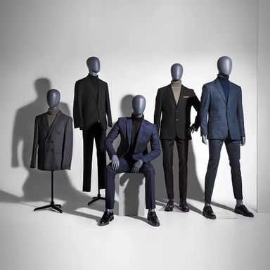 Men mannequin grey man full body mannequin for business suit 