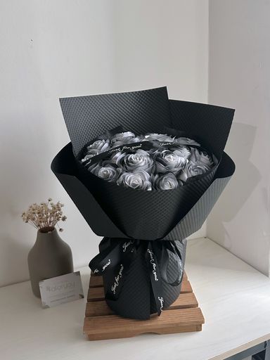 19 Stalk Soap Rose Bouquet (Dimensional Embossing Paper)