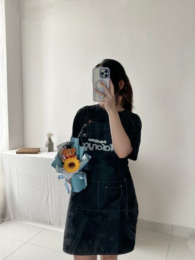 1Stalk Sunflower Graduation Bear Bouquet 