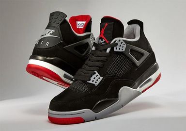 Jordan 4 - black / red