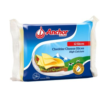 ANCHOR CHEDDAR CHEESE SLICES 200G