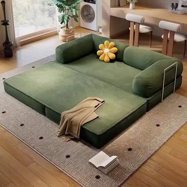 Folding Sofa Bed Simple Straight With Stainless Steel Compressed Sofa Set Couch Living Room Sofas