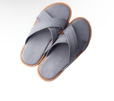 Plain cross slippers 