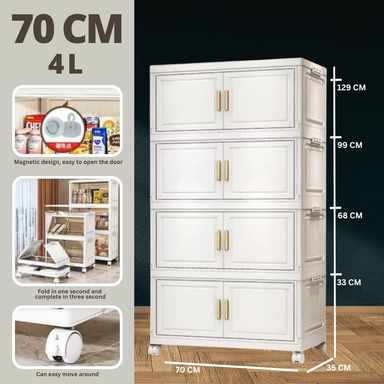 FOLDABLE MULTI STORAGE CABINET - 70 CM (KABINET BOLEH LIPAT)