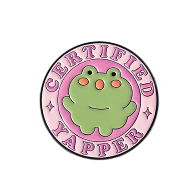 Certified Yapper Frog Pin
