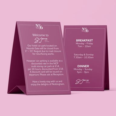 Tent Cards