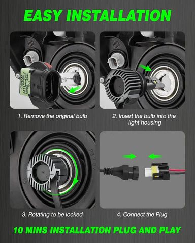 Novsight A500 N76 Plus Series H4/HB2/9003 100W 20000LM 6500K Car Headlight LED Kit (10007271)