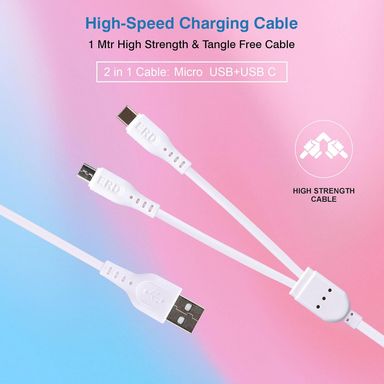 ERD UC-280 (Micro + Type-C) 2 in 1 Cable 1 Meter