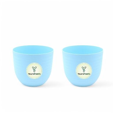 Blue Verona Plants Pot for Home & Office Decor {Pack of 2}