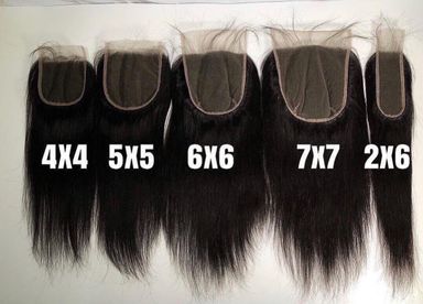 Raw hair closure lace HD 2x6 4x4 5x5 6x6 7x7
