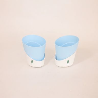 Pastel Blue Atlantis Self Water Pots | Pack of 2