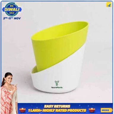 Lemon Green Atlantis Self Water Pots | Pack of 2 