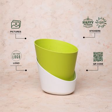 Lemon Green Atlantis Self Water Pots | Pack of 2 
