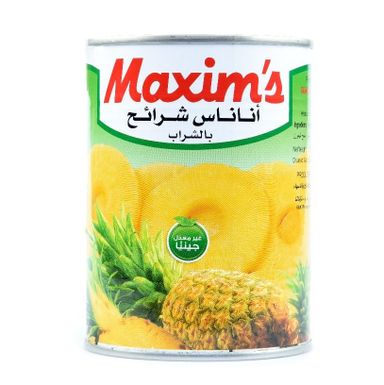 ماكسيم شرائح أناناس لايت 565 جم
