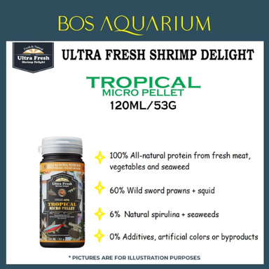 Ultra Fresh Shrimp Delight TROPICAL micro pellet (120ml /330ml) Sinking type