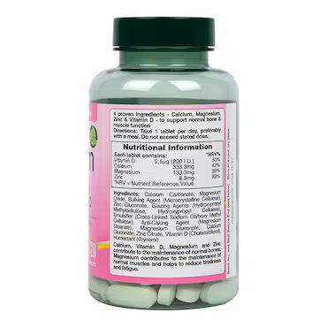 Holland & Barrett Calcium Magnesium Vitamin D & Zinc 120 Tablets