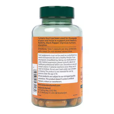Holland & Barrett High Strength Turmeric 600mg with Black Pepper 90 Capsules21