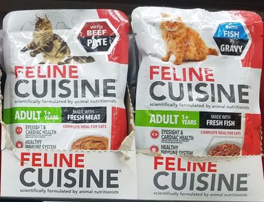 Feline Cuisine Cat Pate Meat Beef Ad. 85gr