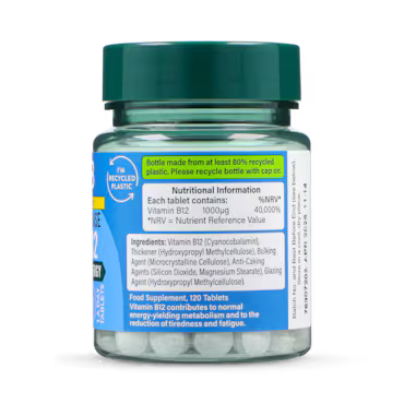 Holland & Barrett High Strength Slow Release Vitamin B12 1000ug 120 Tablets  4.7 (1252)