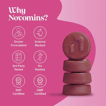 Novomins Women's Multivitamin 60 Blackberry Flavoured Gummies  3 (3)