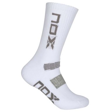 NOX Men's MC White Socks (Grey Logo)
