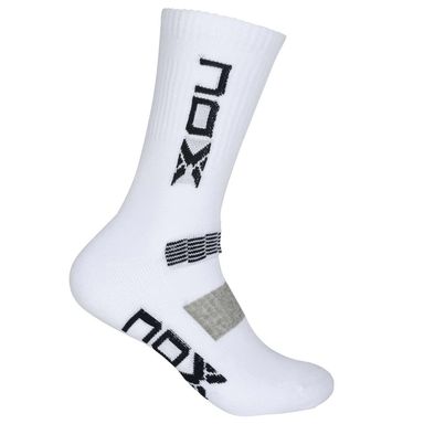 NOX Men's MC White Socks (Blue Logo)
