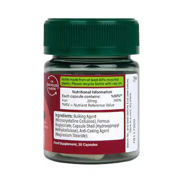 Holland & Barrett Gentle Iron 20mg 30 Capsules
