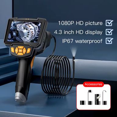 Professional 4.31nch IPS Rigid Waterproof Sewer Pipe Borescope Automotive Video Inspect Repair Tools Industrial Endoscope Camera