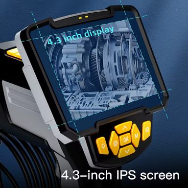 Professional 4.31nch IPS Rigid Waterproof Sewer Pipe Borescope Automotive Video Inspect Repair Tools Industrial Endoscope Camera