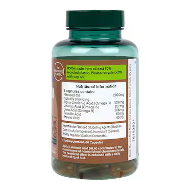 Holland & Barrett Vegan High Strength Flaxseed Triple Omega 3-6-9 Oil 60 Capsules