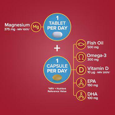 Seven Seas Omega-3 Fish Oil & Vitamin D + Magnesium 30 Day Duo Pack 30 Tablets & 30 Capsules