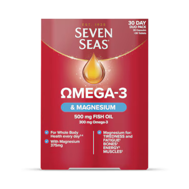Seven Seas Omega-3 Fish Oil & Vitamin D + Magnesium 30 Day Duo Pack 30 Tablets & 30 Capsules