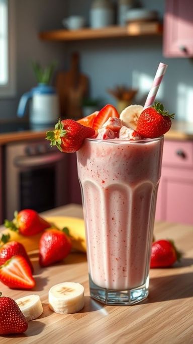 Milkshakes a la fraise