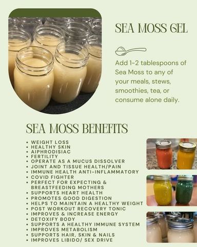  Sea Moss Gel 32oz / Gel de Musgo Marino de Hibisco y Miel 32oz