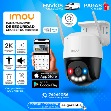 IMOU CRUISER SC / 2K RESOLUCION 3MP / MOTORIZADA 360 / WIFI / EXTERIOR INTEMPERIE