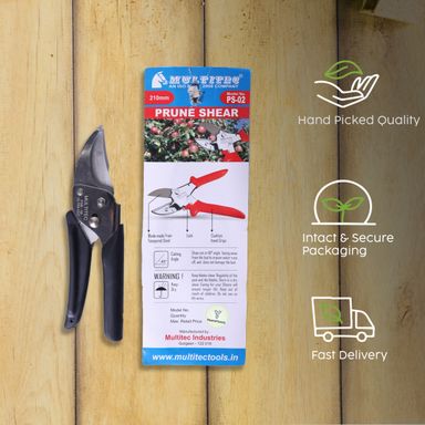 Heavy Duty Bypass Pruning Shears | Black PSB-05