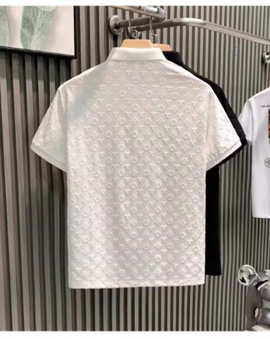 Luxury Brand Men's Retro Thin Polo Shirt T-shirt Designer Clothing Blank Jacquard Pattern Short Sleeve Business Summer