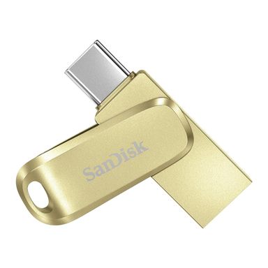 SanDisk 64 GB Ultra Dual Drive Luxe Type-C, OTG, Upto 400MB/Susb3.2_gen_1, Pendrive, Gold, 5Y Warranty (SDDDC4-064G-I35GD)
