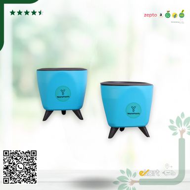 Blue Lagos Self Watering Pot, Pack of 2 